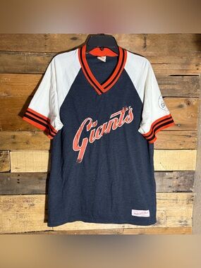 Mitchell And Ness San Fransisco Giants Vintage Baseball Jersey T Shirt small MLB